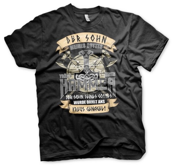 Der Sohn meines Gottes tr&auml;gt einen Hammer Herren Tshirt Thor Mj&ouml;lnir