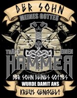 Der Sohn meines Gottes tr&auml;gt einen Hammer Herren Tshirt Thor Mj&ouml;lnir