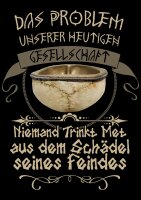 Met aus dem Sch&auml;del seines Feindes Damen Tshirt...