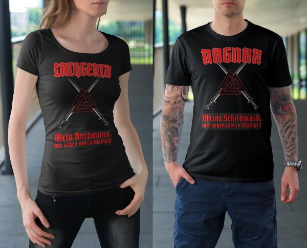 Partnershirt Ragnar und Lathgertha Vikings Valhall Odin Thor