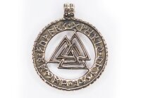 Anh&auml;nger Valknut Futhark (Bronze)