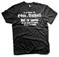 Mit Odin in Valhall Met saufen - Herren Tshirt