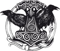 Mj&ouml;lnir Odins Raben Hugin Munin - Tasse