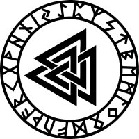 Valknut mit Runen - Whiskygl&auml;ser 6 St&uuml;ck