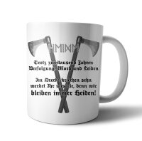 Wir bleiben Heiden Tasse Viking Odin