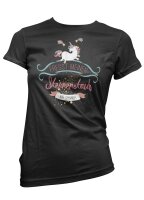 Einhorn - Fresst meinen Sternenstaub Damenshirt Schwarz-XL