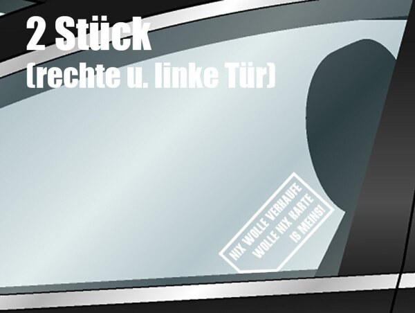 Nix wolle verkaufe! Aufkleber Sticker
