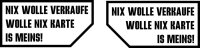 Nix wolle verkaufe! Aufkleber Sticker