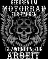 Geboren um Motorrad zu fahren gezwungen zur Arbeit Tshirt Biker Rocker