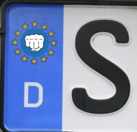 Kennzeichenaufkleber Faust 4 St&uuml;ck