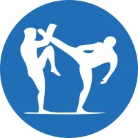 Kennzeichenaufkleber Kampfsport Fight 4 St&uuml;ck