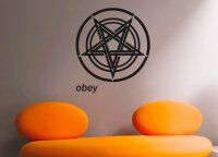 Wandtattoo - Obey Pentagram