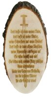 Schwert und Krieger Spruch Holzrindenscheibe