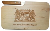 Gott mit dir, du Land der Bayern! Bayernwappen Brotzeitbrett