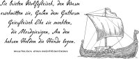 Wikingerschiff Br&uuml;nhildenlied Brotzeitbrett Viking...