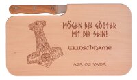 Wikinger Brotzeitbrett M&ouml;gen die G&ouml;tter mit dir...