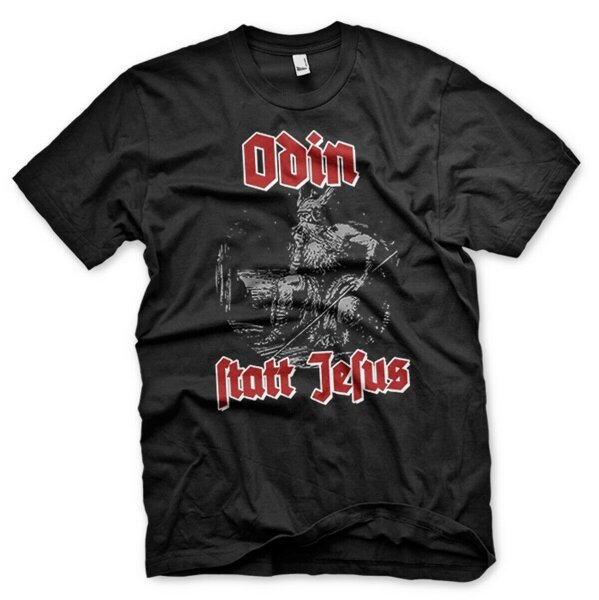 Odin statt Jesus 2 - TShirt Wotan Thor Walhalla Asgard Heiden