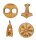 8er Pack gemischt Weihnachtsbaumschmuck Julfest Set 2
