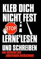 Kleb dich nicht fest lerne lesen und schreiben Damen Tshirt
