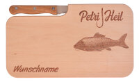 Brotzeitbrett Fischer Angler Wunschnamen personalisiert