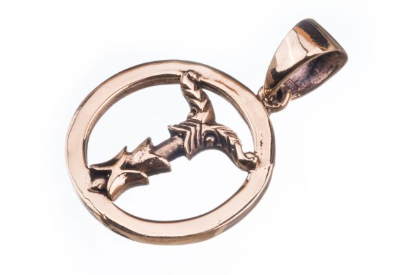 Wikinger Anh&auml;nger IRMINSUL 3.2 cm Kults&auml;ule Bronze