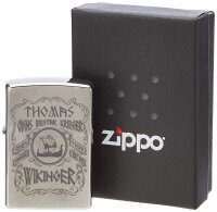 ZIPPO Sturmfeuerzeug Odins bester Krieger mit WunschText...