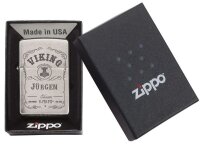 ZIPPO Sturmfeuerzeug Viking Odinson mit WunschText oder...