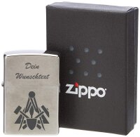 ZIPPO Sturmfeuerzeug Maurer mit WunschText Namen Zunft...