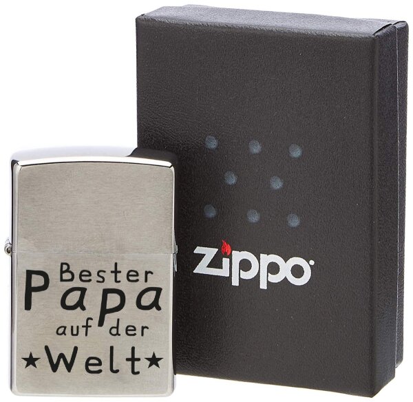 ZIPPO Sturmfeuerzeug Bester Papa auf der Welt Vatertag Geburtstag